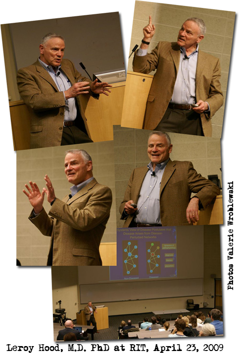 Leroy Hood, MD, Ph.D., at RIT on April 23, 2009